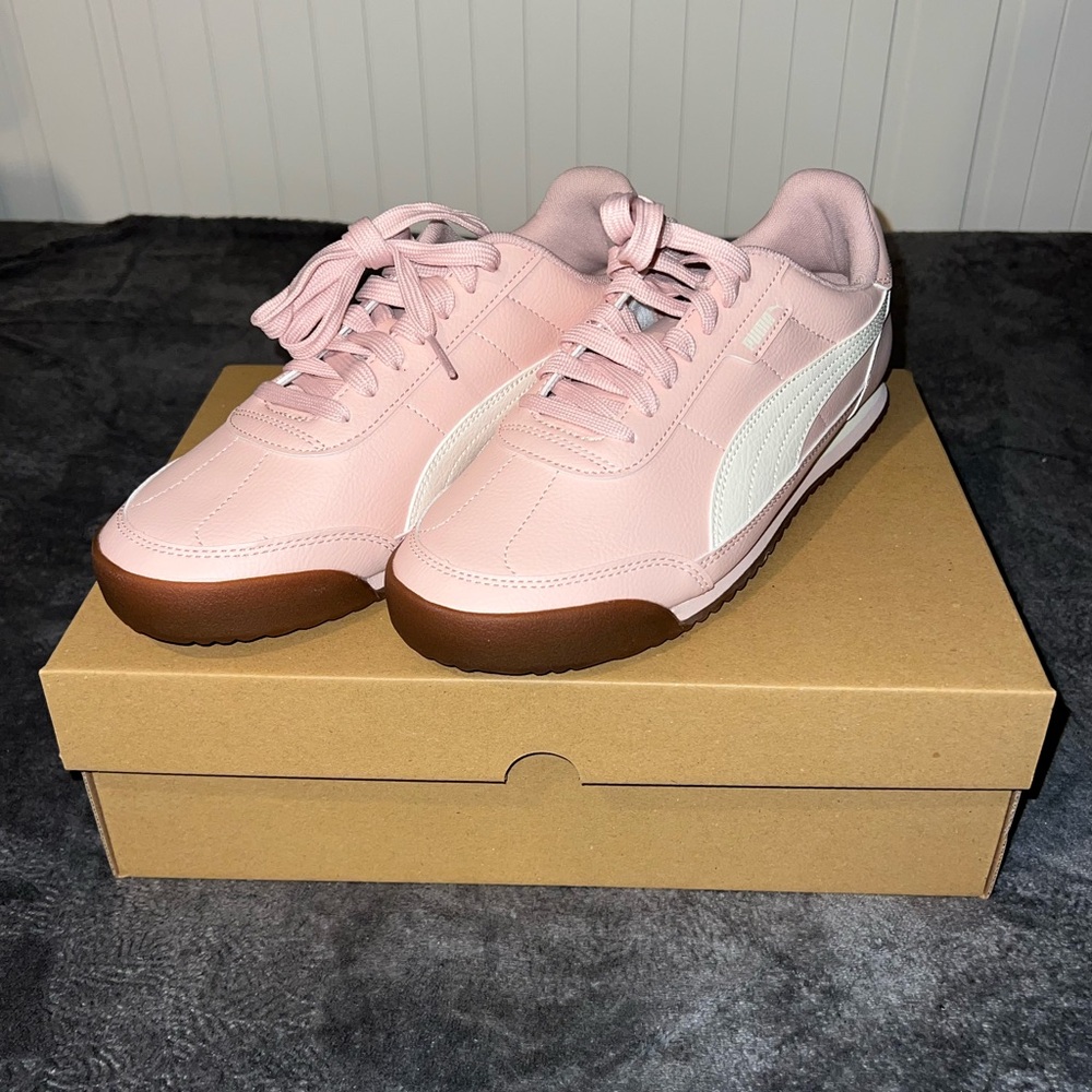 Puma Turino 2 Women's Soft Pink and White Sneakers